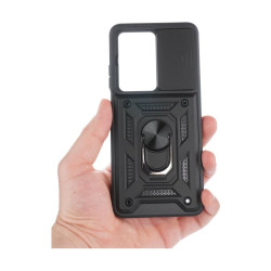 Etui Pancerne CAMSHIELD Ring na telefon OPPO A5 5G 2025 CPH2735 / A5m 4G CPH2727 czarne