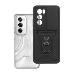 Etui Pancerne CAMSHIELD Ring na telefon OPPO Reno 12 5G CPH2625 czarne