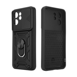 Etui pancerne CamShield Ring na telefon OPPO Reno 14F 5G / 14FS 5G czarne