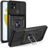 Etui Pancerne CAMSHIELD Ring na telefon Realme C21Y / C25Y czarne