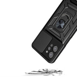 Etui Pancerne CAMSHIELD Ring na telefon Realme C31 RMX3501 czarne