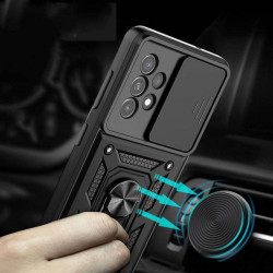 Etui Pancerne CAMSHIELD Ring na telefon Realme C31 RMX3501 czarne