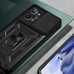 Etui Pancerne CAMSHIELD Ring na telefon Realme C31 RMX3501 czarne