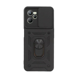 Etui Pancerne CAMSHIELD Ring na telefon Realme C35 / Narzo 50A Prime czarne