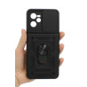Etui Pancerne CAMSHIELD Ring na telefon Realme C35 / Narzo 50A Prime czarne