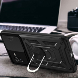 Etui pancerne CamShield Ring na telefon Samsung Galaxy A03 czarne