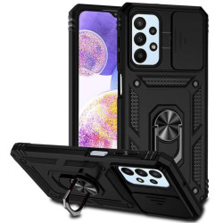 Etui Pancerne CAMSHIELD Ring na telefon Samsung Galaxy A23 4G A235 / A23 5G A236 czarne