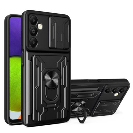 Etui Pancerne CAMSHIELD Ring na telefon Samsung Galaxy A05s A057 czarne