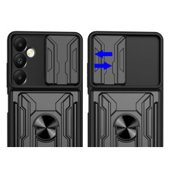 Etui Pancerne CAMSHIELD Ring na telefon Samsung Galaxy A05s A057 czarne