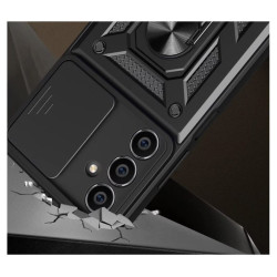 Etui Pancerne CAMSHIELD Ring na telefon Samsung Galaxy A35 5G A356 czarne