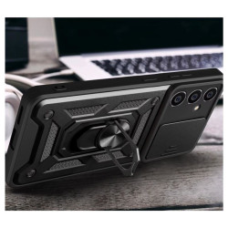 Etui Pancerne CAMSHIELD Ring na telefon Samsung Galaxy A35 5G A356 czarne