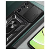 Etui Pancerne CAMSHIELD Ring na telefon Samsung Galaxy A35 5G A356 czarne