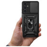Etui Pancerne CAMSHIELD Ring na telefon Samsung Galaxy A35 5G A356 czarne