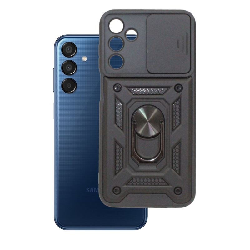 Etui Pancerne CAMSHIELD Ring na telefon Samsung Galaxy M15 5G M156 / A15 4G A155 / A15 5G A156 czarne