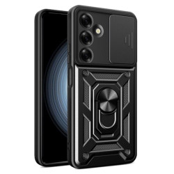 Etui Pancerne CAMSHIELD Ring na telefon Samsung Galaxy M35 5G M356 czarne