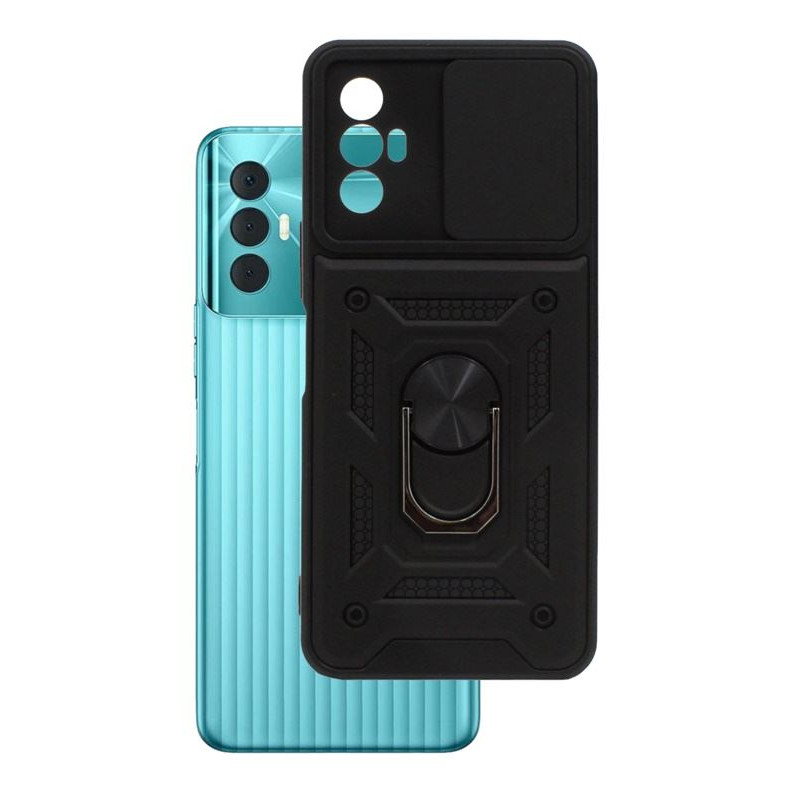 Etui Pancerne CAMSHIELD Ring na telefon Tecno Spark 8 Pro 35033404IB czarne
