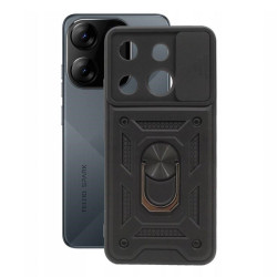 Etui Pancerne CAMSHIELD Ring na telefon Tecno Spark GO 2023 czarne