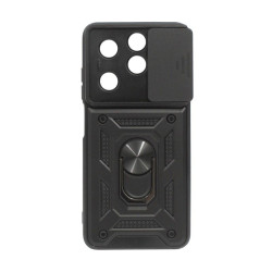 Etui Pancerne CAMSHIELD Ring na telefon Tecno Spark GO 2024 BG6 czarne
