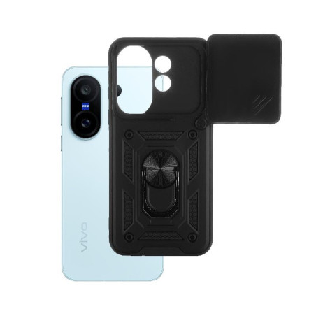 Etui pancerne CamShield Ring na telefon Vivo X200 FE 5G czarne