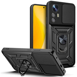 Etui Pancerne CAMSHIELD Ring na telefon Xiaomi 12 Lite 5G 2203129G czarne