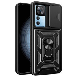 Etui Pancerne CAMSHIELD Ring na telefon Xiaomi 12T 5G / 12T Pro 5G czarne