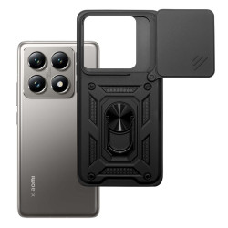Etui Pancerne CAMSHIELD Ring na telefon Xiaomi 14T 5G 2406APNFAG czarne