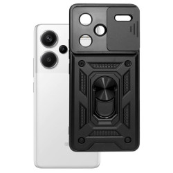 Etui Pancerne CAMSHIELD Ring na telefon Xiaomi Redmi Note 13 Pro+ 5G 23090RA98G czarne