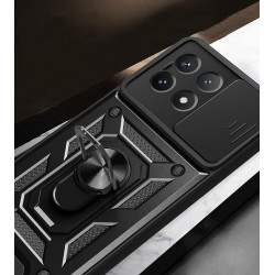 Etui Pancerne CAMSHIELD Ring na telefon Xiaomi POCO X6 Pro 5G / Redmi K70e 5G czarne