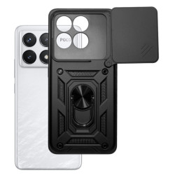 Etui Pancerne CAMSHIELD Ring na telefon Xiaomi POCO F6 Pro 5G 23113RKC6G czarne