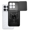 Etui Pancerne CAMSHIELD Ring na telefon Xiaomi POCO F6 Pro 5G 23113RKC6G czarne