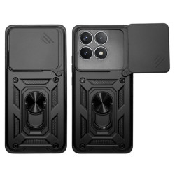 Etui Pancerne CAMSHIELD Ring na telefon Xiaomi POCO F6 Pro 5G 23113RKC6G czarne
