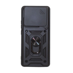 Etui Pancerne CAMSHIELD Ring na telefon Xiaomi Redmi Note 14 4G 24117RN76E czarne
