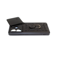 Etui Pancerne CAMSHIELD Ring na telefon Xiaomi Redmi Note 14 4G 24117RN76E czarne