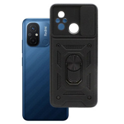 Etui Pancerne CAMSHIELD Ring na telefon Xiaomi Redmi 12C / 11A czarne