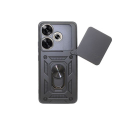 Etui Pancerne CAMSHIELD Ring na telefon Xiaomi POCO F6 5G 24069PC21G czarne