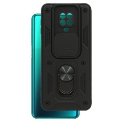 Etui Pancerne CAMSHIELD Ring na telefon Xiaomi Redmi Note 9S / 9 Pro / 9 Pro Max czarne