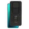 Etui Pancerne CAMSHIELD Ring na telefon Xiaomi Redmi Note 9S / 9 Pro / 9 Pro Max czarne
