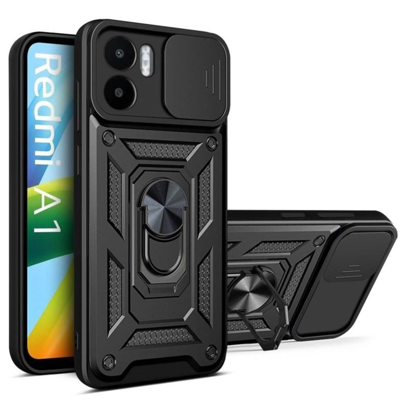 Etui Pancerne CAMSHIELD Ring na telefon Xiaomi Redmi A1 / A2 czarne