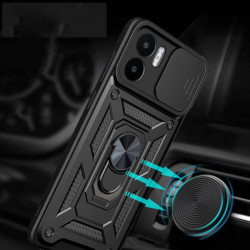 Etui Pancerne CAMSHIELD Ring na telefon Xiaomi Redmi A1 / A2 czarne
