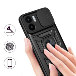 Etui Pancerne CAMSHIELD Ring na telefon Xiaomi Redmi A1 / A2 czarne