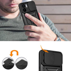 Etui Pancerne CAMSHIELD Ring na telefon Xiaomi Redmi A1 / A2 czarne