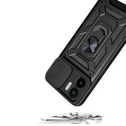 Etui Pancerne CAMSHIELD Ring na telefon Xiaomi Redmi A1 / A2 czarne