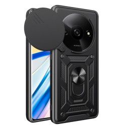 Etui Pancerne CAMSHIELD Ring na telefon Xiaomi Redmi A3 23129RN51X czarne