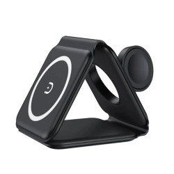 Ładowarka bezprzewodowa indukcyjna MagSafe Qi do smartwatch Apple Watch / do telefonu Apple Watch / do Apple AirPods 15W czarna