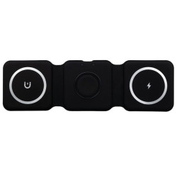 Ładowarka bezprzewodowa indukcyjna MagSafe Qi do smartwatch Apple Watch / do telefonu Apple Watch / do Apple AirPods 15W czarna