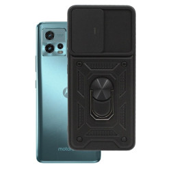 Etui pancerne CamShield Ring na telefon motorola moto g72 czarne