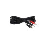 Kabel 2 x wtyk RCA - audio jack 3,5mm czarny przewód 3m