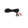 Kabel 2 x wtyk RCA - audio jack 3,5mm czarny przewód 3m