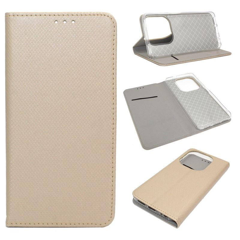 Etui Smart Magnet na telefon Infinix HOT 40i X6528B / Smart 8 X6525 złote