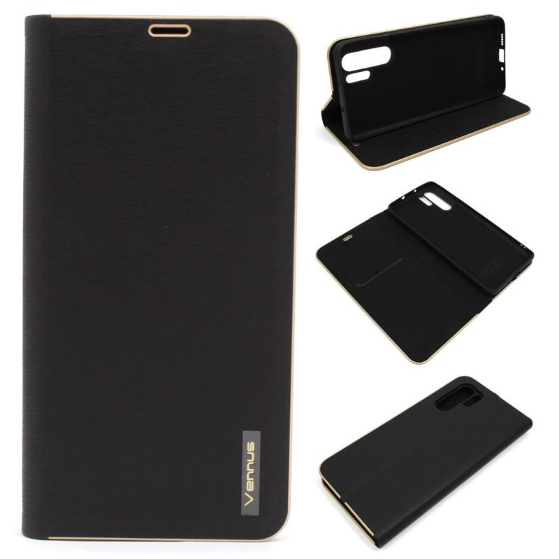Etui Flip Vennus na telefon Huawei P30 Pro VOG-L29 czarne